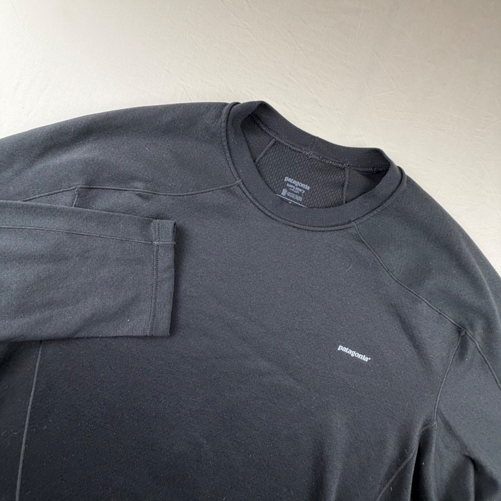 Patagonia Capilene 3 Midweight Crew Mens Small Black Polartec Base Layer 0100